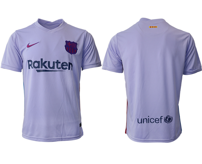 Men 2021-2022 Club Barcelona away aaa version purple blank Soccer Jersey->customized soccer jersey->Custom Jersey